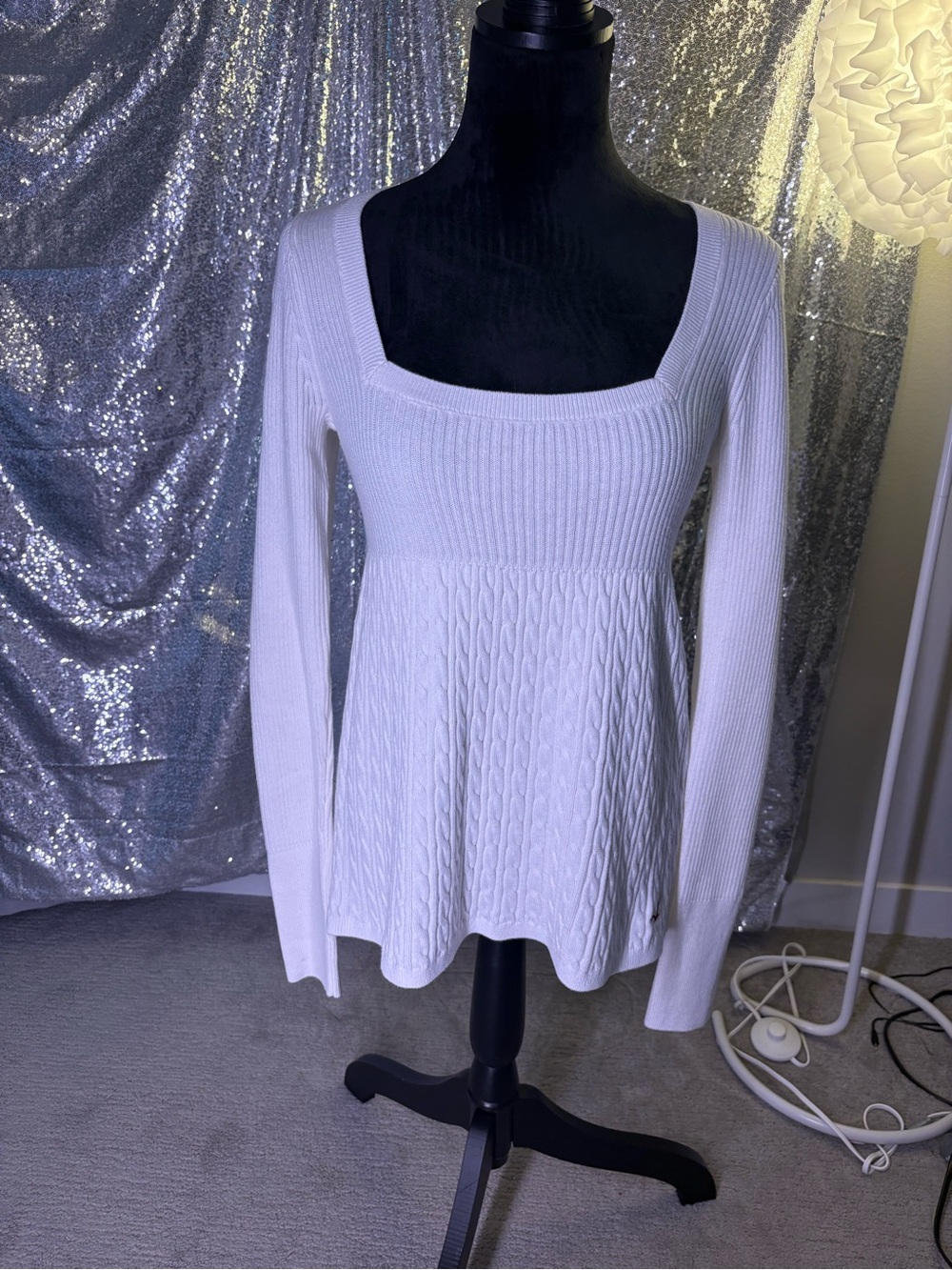 Hollister Knit Babydoll Sweater 🤍